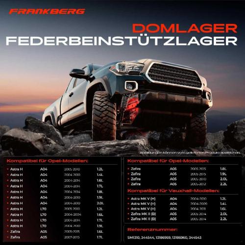 2x Domlager Federbeinstütz lager für Opel Astra H Zafira B A04 2004-2014 Bild 2x Domlager Federbeinstütz lager für Opel Astra H Zafira B A04 2004-2014