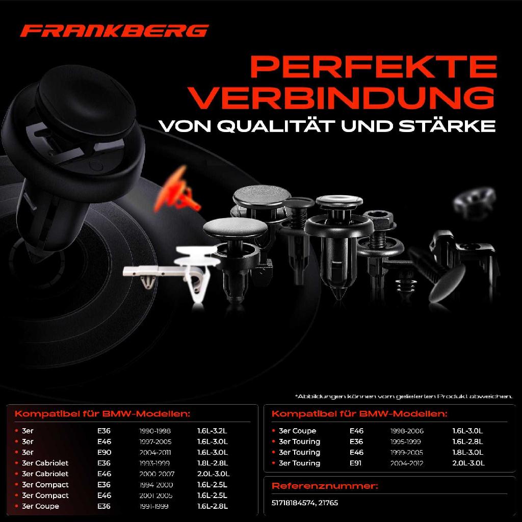 10x Befestigungsclips Seitenschweller für BMW 3er E36 E46 E90 E91 316-335