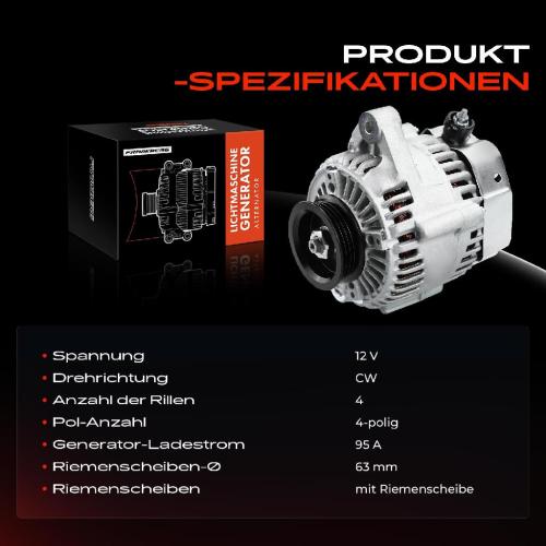 Frankberg 1x Lichtmaschine Generator für Honda Civic VI Fastback MA MB Integra Coupe DC Bild Frankberg 1x Lichtmaschine Generator für Honda Civic VI Fastback MA MB Integra Coupe DC