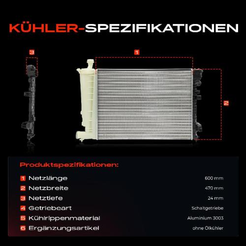 Frankberg 1x Kühler Wasserkühler Motorkühler für Peugeot Citroën Fiat Lancia Citroën Bild Frankberg 1x Kühler Wasserkühler Motorkühler für Peugeot Citroën Fiat Lancia Citroën