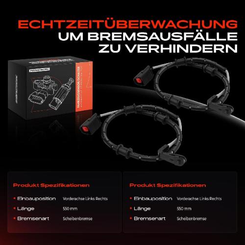 2x Warnkontakt Bremsbelagverschleiß Vorderachse für Jaguar F-Type S-Type XF XJ XK Bild 2x Warnkontakt Bremsbelagverschleiß Vorderachse für Jaguar F-Type S-Type XF XJ XK