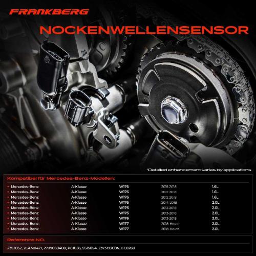 1x Nockenwellenposition Sensor für Mercedes-Benz W176 W177 W247 W205 C205 C117 W213 Bild 1x Nockenwellenposition Sensor für Mercedes-Benz W176 W177 W247 W205 C205 C117 W213
