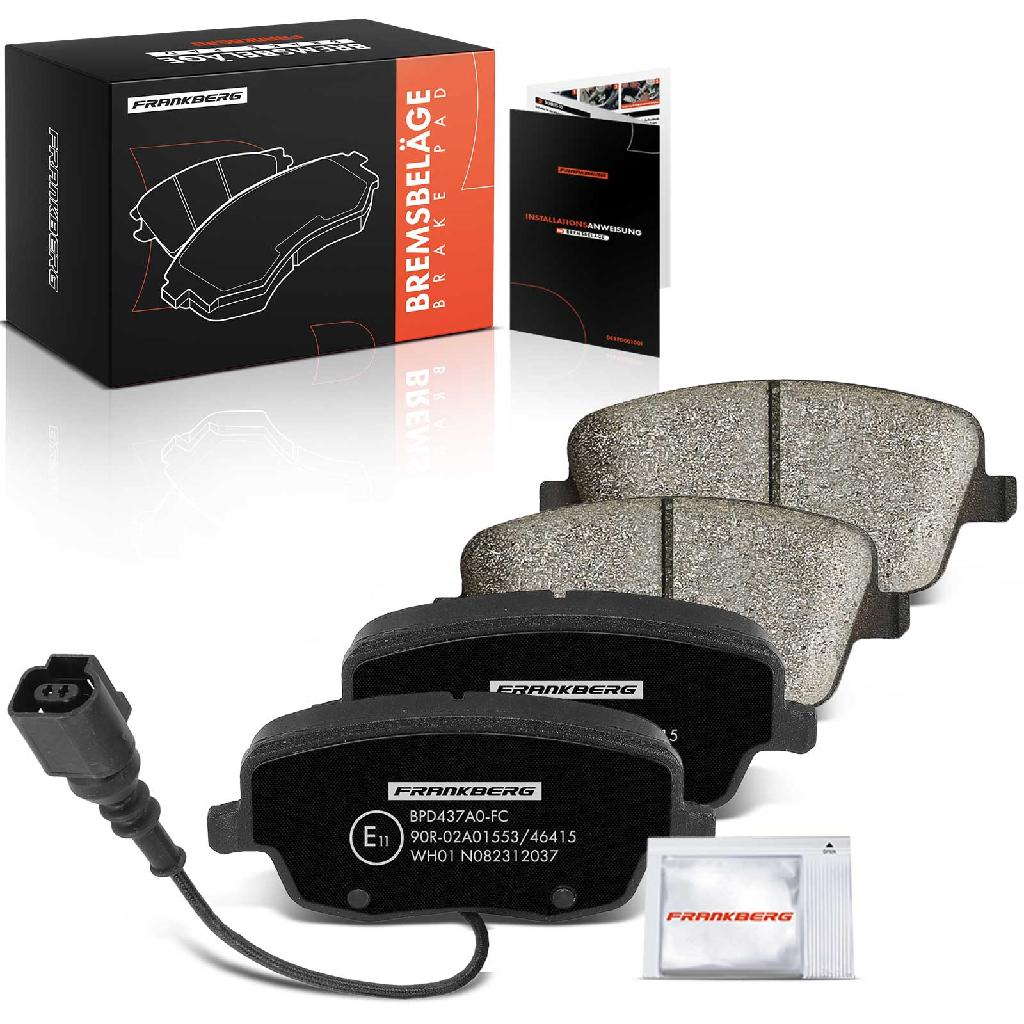 Frankberg 4x Bremsbeläge Vorderachse für VW Polo Van Kasten/Kombi Seat Cordoba Ibiza III 1995-2015