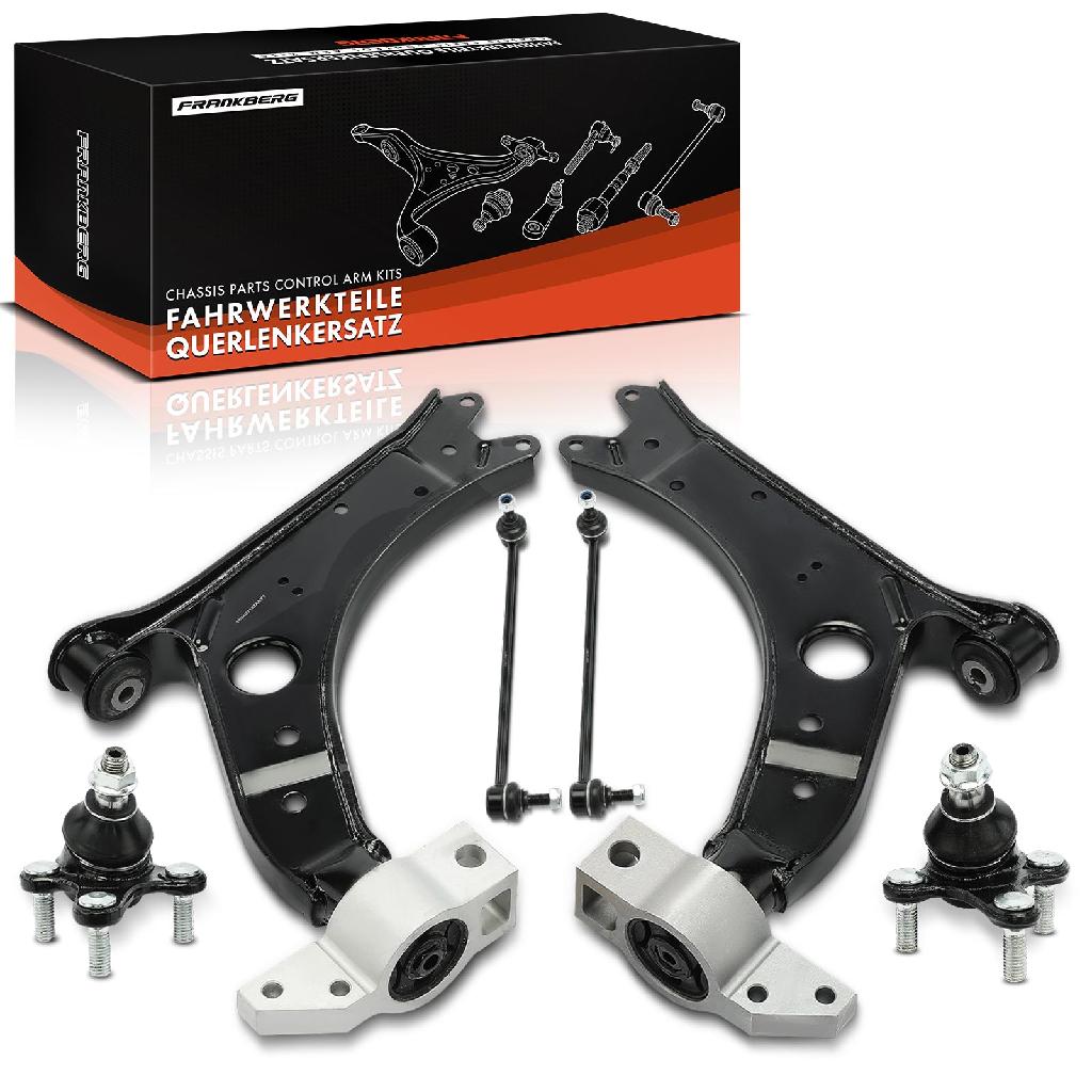 Frankberg 1x Querlenker Satz Vorderachse für VW Caddy MPV Kasten/MPV EOS Golf Plus V Variant VI Jetta Scirocco Touran