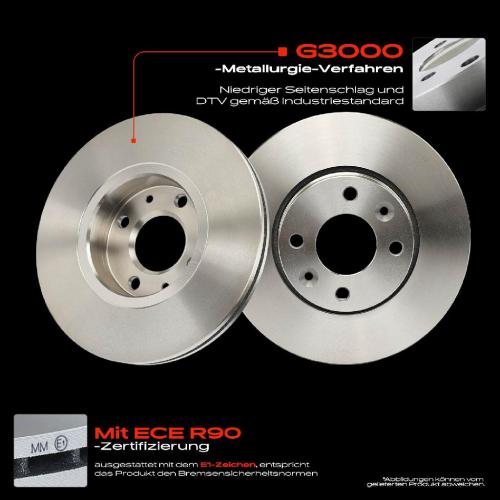 Frankberg 2x Bremsscheiben Vorderachse für Mercedes-Benz Citan Tourer W415 Nissan Renault Bj ab 2008 Bild Frankberg 2x Bremsscheiben Vorderachse für Mercedes-Benz Citan Tourer W415 Nissan Renault Bj ab 2008