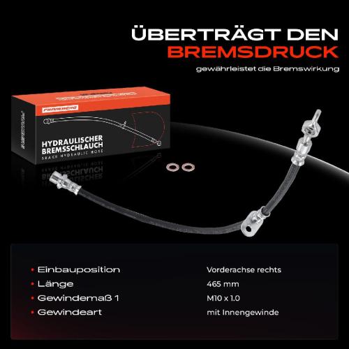 1x Bremsschlauch Bremsschläuche Vorderachse Rechts für Lexus LS F4 USF4 UVF4 460 4.6L Bild 1x Bremsschlauch Bremsschläuche Vorderachse Rechts für Lexus LS F4 USF4 UVF4 460 4.6L