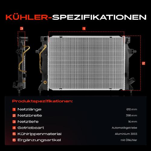 Frankberg 1x Kühler Wasserkühler Motorkühler für Hyundai Elantra AD ADA 1.6L Bild Frankberg 1x Kühler Wasserkühler Motorkühler für Hyundai Elantra AD ADA 1.6L
