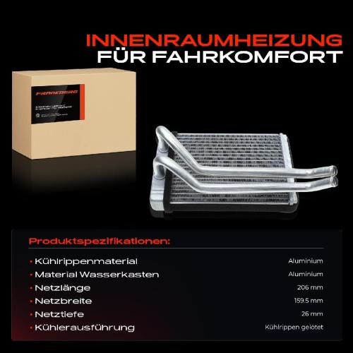 1x Wärmetauscher Innenraumheizung für Hyundai Santa Fé I SM 2001-2006 Bild 1x Wärmetauscher Innenraumheizung für Hyundai Santa Fé I SM 2001-2006