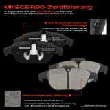 4x Bremsbeläge Hinterachse für Mercedes-Benz C-Klasse Coupe W204 C204 S204 A207 C207 2007-2025