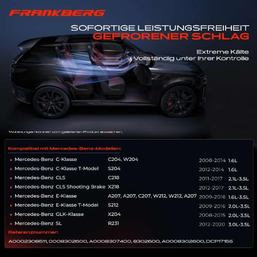 Frankberg 1x Klimakompressor für Mercedes-Benz C-Klasse C204 W204 S204 E-Klasse W212 A207 2008-2020 Bild Frankberg 1x Klimakompressor für Mercedes-Benz C-Klasse C204 W204 S204 E-Klasse W212 A207 2008-2020