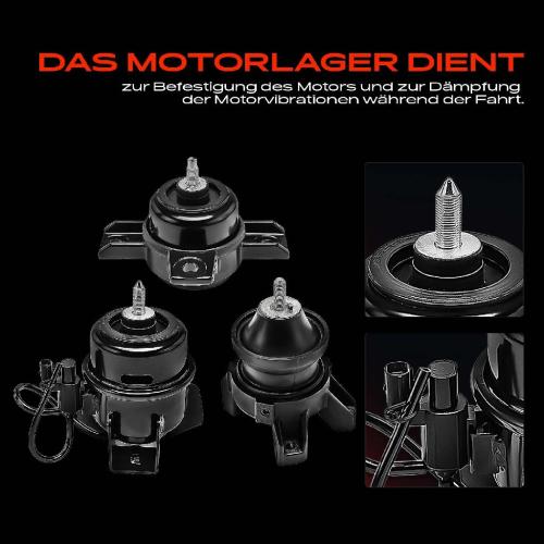 3x Motorlager Rechts für Hyundai Santa Fe II 2 2.7L 2006-2009 Bild 3x Motorlager Rechts für Hyundai Santa Fe II 2 2.7L 2006-2009