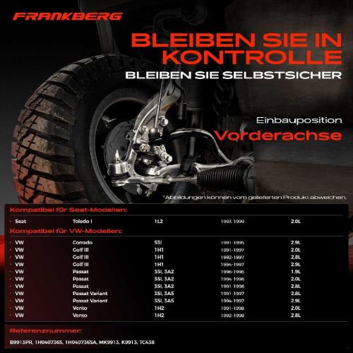 2x Traggelenk Vorderachse für VW Corrado Golf III Variant Passat Vento Seat Toledo I 2.9L 2.8L 1991-1999 Bild 2x Traggelenk Vorderachse für VW Corrado Golf III Variant Passat Vento Seat Toledo I 2.9L 2.8L 1991-1999