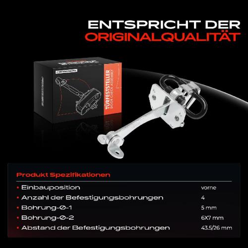 1x Türfeststeller Türfangband Türstopper Vorne für Fiat Doblo Kasten MPV 119 223 Bild 1x Türfeststeller Türfangband Türstopper Vorne für Fiat Doblo Kasten MPV 119 223