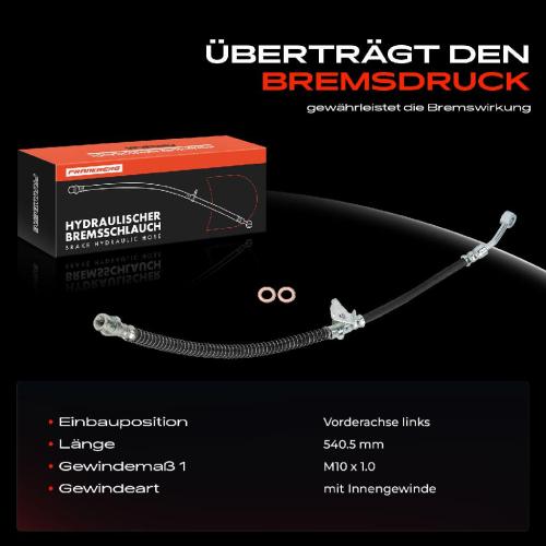 Frankberg 1x Bremsschlauch Bremsschläuche Vorderachse Links für KIA Rio IV FB SC YB Stonic YB Hyundai HC Bild Frankberg 1x Bremsschlauch Bremsschläuche Vorderachse Links für KIA Rio IV FB SC YB Stonic YB Hyundai HC