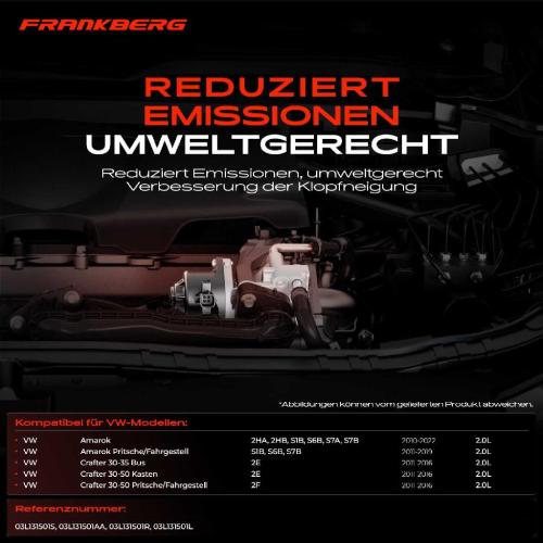 Frankberg 1x AGR-Ventil Abgasrückführungsventil für VW Amarok Pritsche/Fahrgestell Crafter 30-35 Bus 30-50 Kasten Bild Frankberg 1x AGR-Ventil Abgasrückführungsventil für VW Amarok Pritsche/Fahrgestell Crafter 30-35 Bus 30-50 Kasten