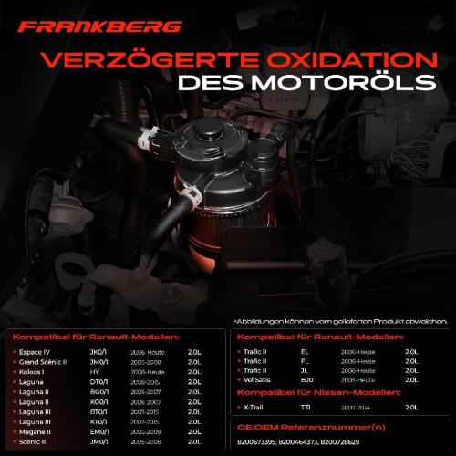 1x Ölabscheider Kurbelgehäuseentlüftung für Renault Espace IV Nissan X-Trail T31 Bild 1x Ölabscheider Kurbelgehäuseentlüftung für Renault Espace IV Nissan X-Trail T31