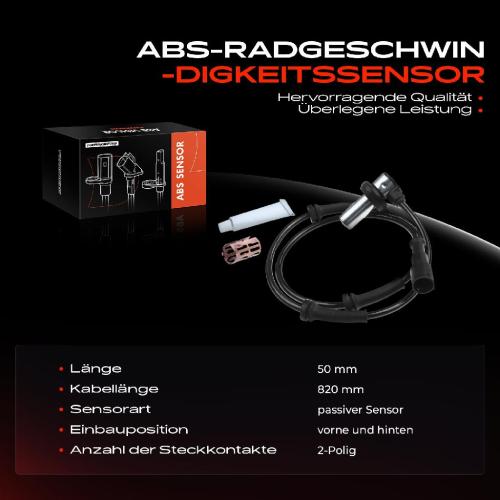 Frankberg 1x ABS Sensor Vorderachse rechts f r Audi A8 4D2 4D8 2.5L 2.8L 3.7L 4.2L 1994-2002 Bild Frankberg 1x ABS Sensor Vorderachse rechts f r Audi A8 4D2 4D8 2.5L 2.8L 3.7L 4.2L 1994-2002