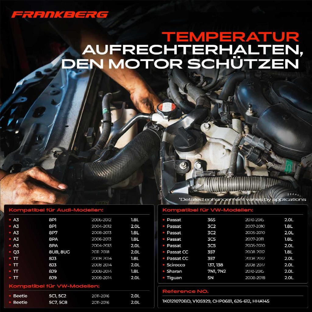 1x Kühlerschlauch Kühlwasserschlauch für VW Golf V VI Passat Audi A3 8P Q3 TT Seat Skoda Octavia II