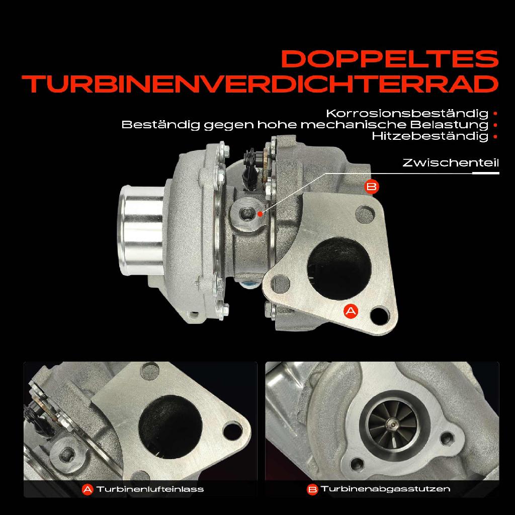 1x Abgasturbolader für Opel Astra H A04 Astra H Caravan Astra H GTC Astra H Kasten/Kombi L70