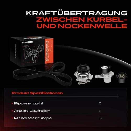 1x Keilrippenriemensatz Wasserpumpe für Nissan Qashqai I X-Trail Renault Koleos I 2.0L Bild 1x Keilrippenriemensatz Wasserpumpe für Nissan Qashqai I X-Trail Renault Koleos I 2.0L