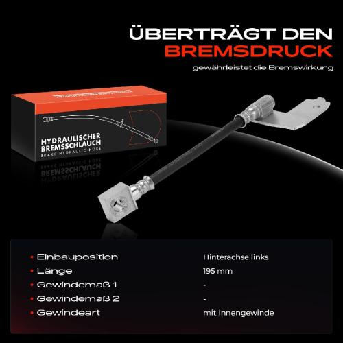 1x Bremsschlauch Bremsschläuche Hinterachse Links für Jeep Grand Cherokee I ZG ZJ Bild 1x Bremsschlauch Bremsschläuche Hinterachse Links für Jeep Grand Cherokee I ZG ZJ