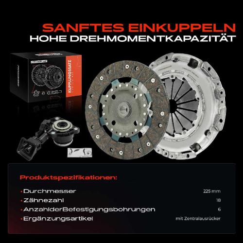 1x Kupplungssatz für Citroën Berlingo Kasten/MPV Multispace C3 II Picasso C4 Cactus Coupe Grand I MPV Bild 1x Kupplungssatz für Citroën Berlingo Kasten/MPV Multispace C3 II Picasso C4 Cactus Coupe Grand I MPV