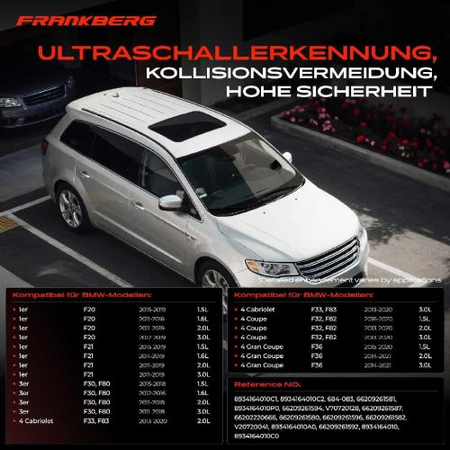 1x Parksensor PDC Sensor Hinten für BMW 3er F30 F80 1er F20 F21 4 F33 Bild 1x Parksensor PDC Sensor Hinten für BMW 3er F30 F80 1er F20 F21 4 F33