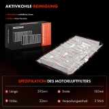 2x Innenraumfilter Aktivkohle für Mercedes-Benz A-Klasse B-Klasse W169