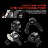 3x Motorlager Getriebelagerlager Vorne und Hinten für Mitsubishi Outlander 3 2.0L 2.4L