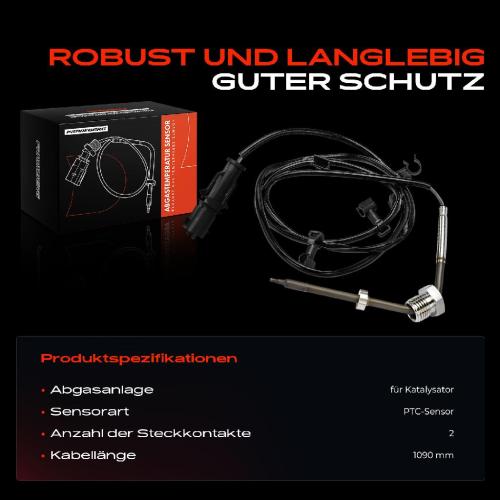 1x Abgastemperatursensor für Saab 9-5 YS3E 1.9L 2006-2009 Bild 1x Abgastemperatursensor für Saab 9-5 YS3E 1.9L 2006-2009