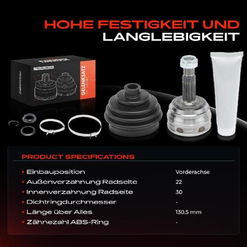 Frankberg 1x Antriebswelle Gelenksatz Vorderachse für VW Golf 1-4 Caddy I Seat Cordoba Ibiza II Bild Frankberg 1x Antriebswelle Gelenksatz Vorderachse für VW Golf 1-4 Caddy I Seat Cordoba Ibiza II