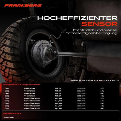 2x ABS Sensor Hinterachse beidseitig für Jeep Commander Grand Cherokee III 3.0L 3.7L 4.7L 5.6L 6.1L 2004-2010 Bild 2x ABS Sensor Hinterachse beidseitig für Jeep Commander Grand Cherokee III 3.0L 3.7L 4.7L 5.6L 6.1L 2004-2010