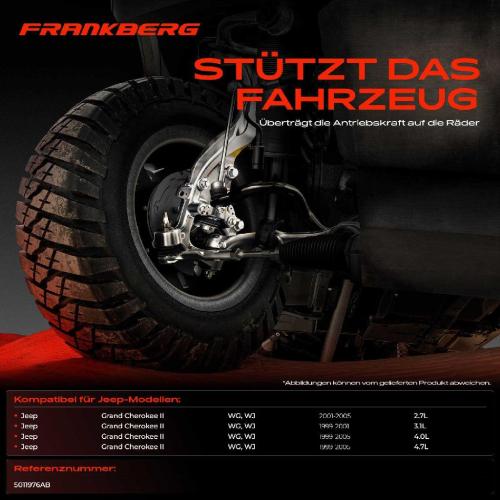 1x Achsschenkel Radaufhängung Vorderachse Rechts für Jeep Grand Cherokee WJ WG 1999-2004 Bild 1x Achsschenkel Radaufhängung Vorderachse Rechts für Jeep Grand Cherokee WJ WG 1999-2004