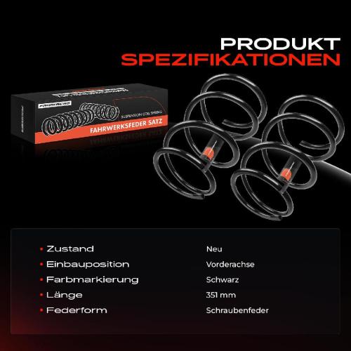 2x Fahrwerksfeder Vorderachse für Nissan X-Trail T30 2.2L 2001-2005 Bild 2x Fahrwerksfeder Vorderachse für Nissan X-Trail T30 2.2L 2001-2005