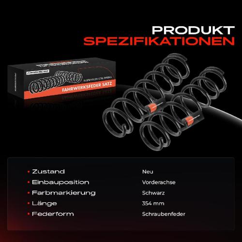 2x Fahrwerksfeder Vorderachse für Suzuki Ignis I FH 1.3L 2000-2003 Bild 2x Fahrwerksfeder Vorderachse für Suzuki Ignis I FH 1.3L 2000-2003