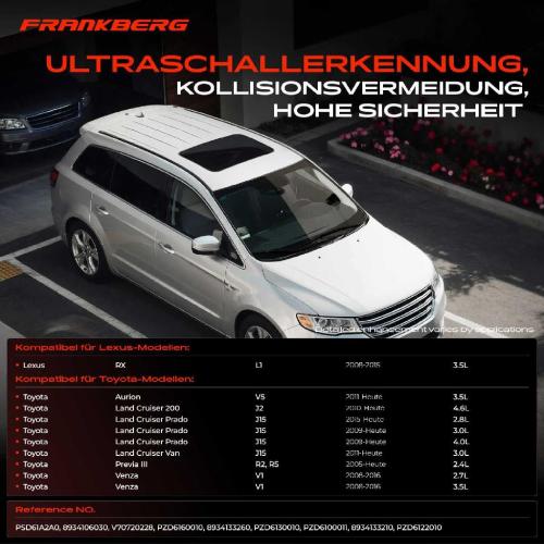 4x Parksensor PDC Sensor Vorne und Hinten für Lexus RX 350 450h Toyota Camry Aurion Bild 4x Parksensor PDC Sensor Vorne und Hinten für Lexus RX 350 450h Toyota Camry Aurion