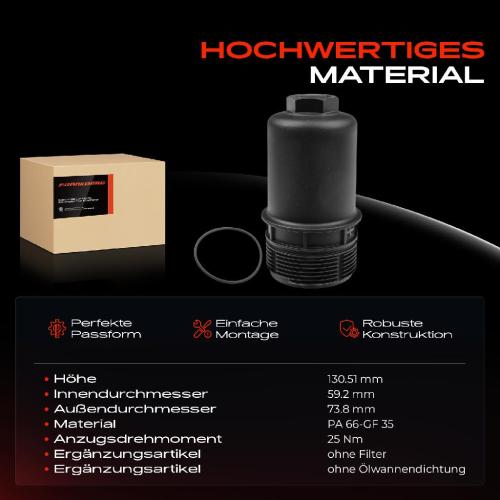 1x Ölfiltergehäuse Deckel für VW Golf 7 Passat Audi A3 8V A4 8K A6 4G Seat Skoda Bild 1x Ölfiltergehäuse Deckel für VW Golf 7 Passat Audi A3 8V A4 8K A6 4G Seat Skoda