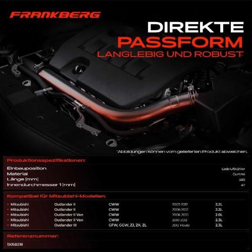 1x Kühlerschlauch Turboschlauch für Mitsubishi Outlander II CWW Outlander II Van Outlander III GFW GGW ZJ ZK Bild 1x Kühlerschlauch Turboschlauch für Mitsubishi Outlander II CWW Outlander II Van Outlander III GFW GGW ZJ ZK