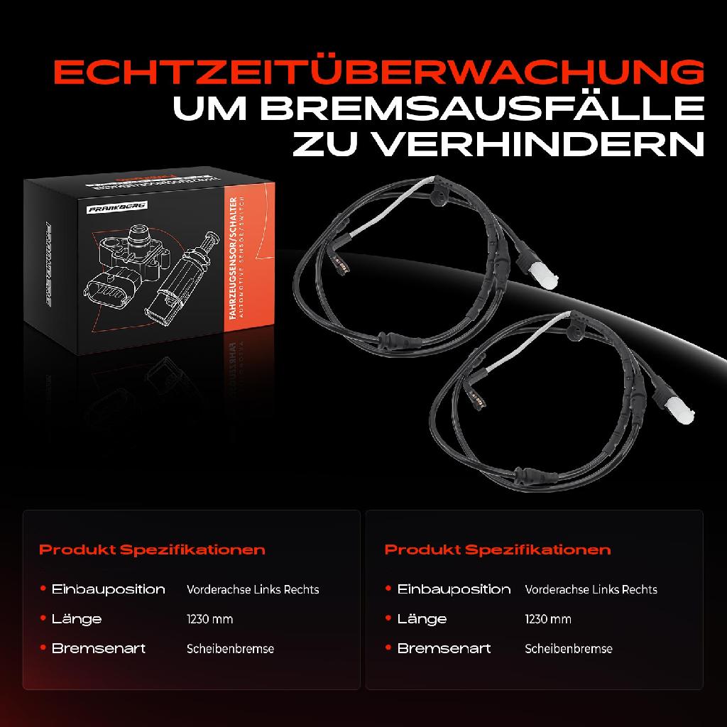 2x Warnkontakt Bremsbelagverschleiß Vorderachse für Land Rover Range Rover Sport L320