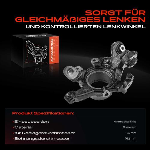 Frankberg 1x Achsschenkel Radaufhängung Hinterachse Links für BMW E90 E91 E92 E93 E81 E87 E88 E82 Bild Frankberg 1x Achsschenkel Radaufhängung Hinterachse Links für BMW E90 E91 E92 E93 E81 E87 E88 E82