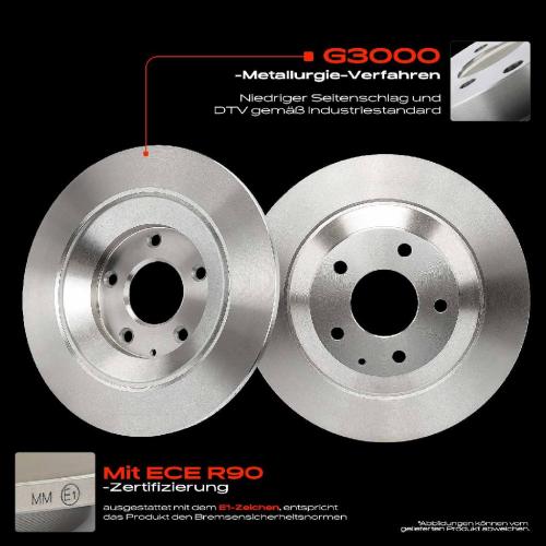 2x Bremsscheiben Hinterachse für Mazda CX-30 CX-5 Van MX-30 1.8L 2.0L 2.2L 2.5L Bj ab 2011 Bild 2x Bremsscheiben Hinterachse für Mazda CX-30 CX-5 Van MX-30 1.8L 2.0L 2.2L 2.5L Bj ab 2011