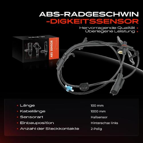 1x ABS Sensor Hinterachse links für Mitsubishi ASX Lancer VIII Sportback Outlander II 1.6L 1.8L Bj ab 2006 Bild 1x ABS Sensor Hinterachse links für Mitsubishi ASX Lancer VIII Sportback Outlander II 1.6L 1.8L Bj ab 2006