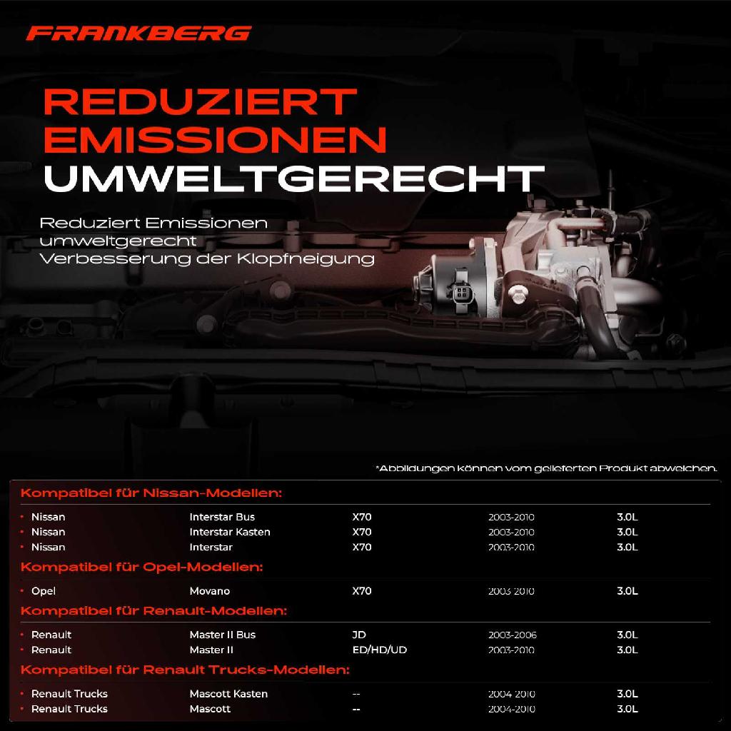 1x AGR-Ventil Abgasrückführungsventil für Nissan Interstar Bus Kasten Pritsche/Fahrgestell Opel Renault