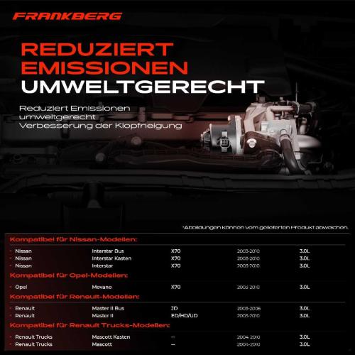 Frankberg 1x AGR-Ventil Abgasrückführungsventil für Nissan Interstar Bus Kasten Pritsche/Fahrgestell Opel Renault Bild Frankberg 1x AGR-Ventil Abgasrückführungsventil für Nissan Interstar Bus Kasten Pritsche/Fahrgestell Opel Renault