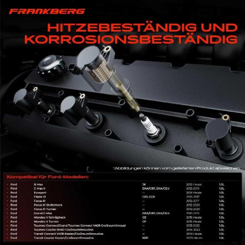 Frankberg 1x Zündmodul Zündspule für Ford B-Max C-Max II Ecosport Fiesta VI Focus III Stufenheck Turnier Bild Frankberg 1x Zündmodul Zündspule für Ford B-Max C-Max II Ecosport Fiesta VI Focus III Stufenheck Turnier
