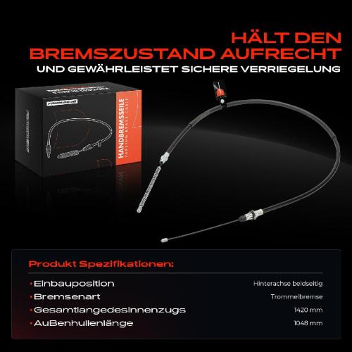 1x Seilzug Feststellbremse Hinterachse beidseitig für Nissan Interstar Opel Movano Renault Master Bild 1x Seilzug Feststellbremse Hinterachse beidseitig für Nissan Interstar Opel Movano Renault Master