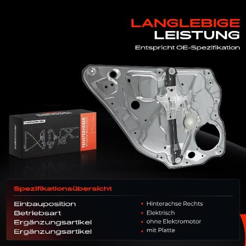 Frankberg 1x Fensterheber Hinten Rechts für VW Polo 9N 9A4 Bild Frankberg 1x Fensterheber Hinten Rechts für VW Polo 9N 9A4