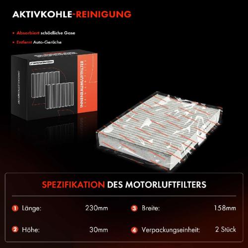 2x Innenraumfilter Aktivkohle für Dacia Logan LS Nissan Kubistar Renault Clio Bild 2x Innenraumfilter Aktivkohle für Dacia Logan LS Nissan Kubistar Renault Clio