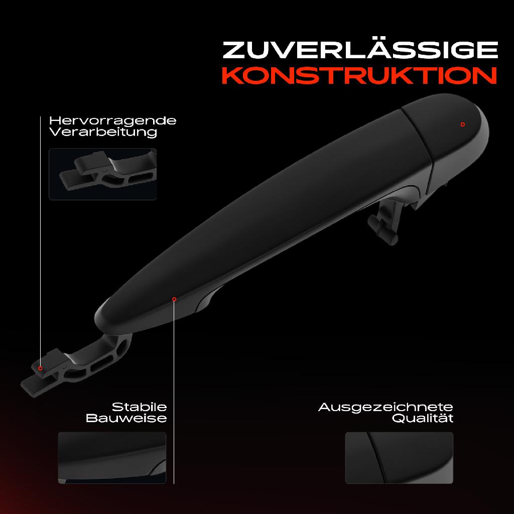 1x Türgriff Hinten Links außen für BMW 3er E90 3er Cabriolet E93 3er Coupe E92 3er Touring E91 X5 E70 E71 E72