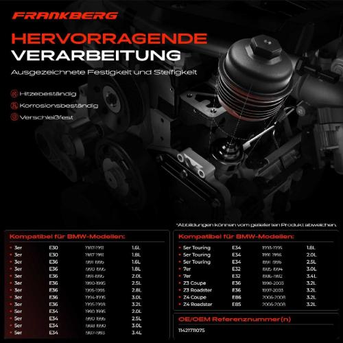 1x Ölfiltergehäuse Deckel für BMW 3er E30 E36 E46 5er E34 7er E32 Z3 Z4 Bild 1x Ölfiltergehäuse Deckel für BMW 3er E30 E36 E46 5er E34 7er E32 Z3 Z4